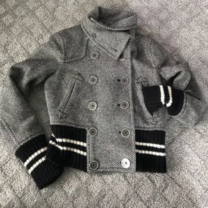 Armani Excuange Cropped herringbone jacket